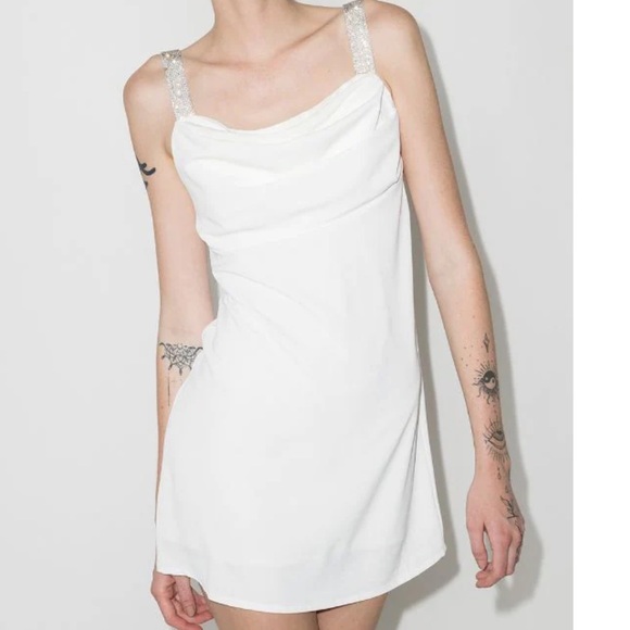 De La Vali Mojio Diamanté Draped Minidress (perfect bridal after party look!) - Picture 5 of 5